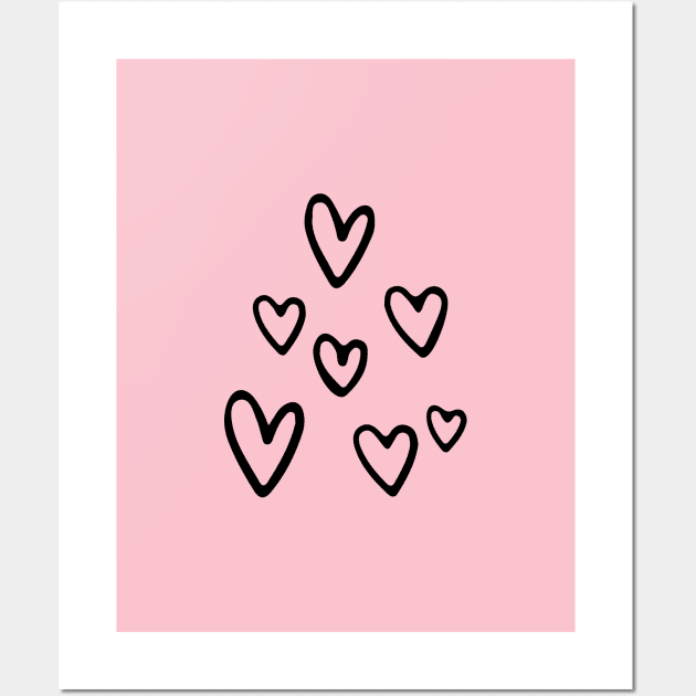 Love Hearts Wall Art by Souna's Store